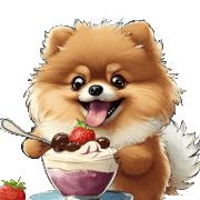 อิโมจิไลน์ Brown Pomeranian Emoji for everyday use