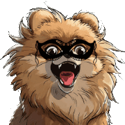 อิโมจิไลน์ Brown Pomeranian Emoji for everyday use