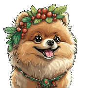 อิโมจิไลน์ Brown Pomeranian Emoji for everyday use