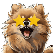 อิโมจิไลน์ Brown Pomeranian Emoji for everyday use