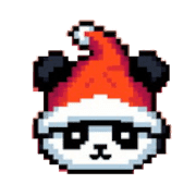 อิโมจิไลน์ Cute panda emoji(pixel art)