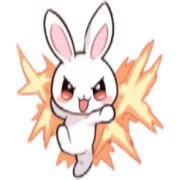 อิโมจิไลน์ CRAZY Rabbit is cute Emoji