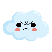 อิโมจิไลน์ cute light blue cloud emoji