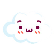 อิโมจิไลน์ cute white cloud emoji