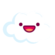 อิโมจิไลน์ cute white cloud emoji