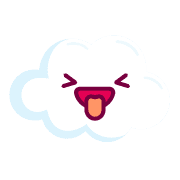 อิโมจิไลน์ cute white cloud emoji