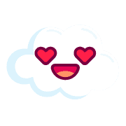 อิโมจิไลน์ cute white cloud emoji