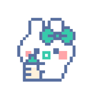 อิโมจิไลน์ Green ribbon rabbit emoji 4