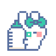 อิโมจิไลน์ Green ribbon rabbit emoji 4