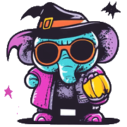 อิโมจิไลน์ Pop Halloween! Elephant Emojis 2