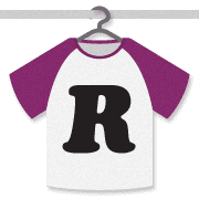 อิโมจิไลน์ Connected Raglan T-shirt Alphabet