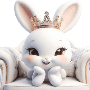 อิโมจิไลน์ Charming White Rabbit Princess Emoji