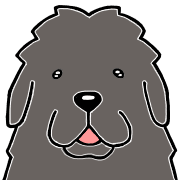 อิโมจิไลน์ Dog Emoji Newfoundland