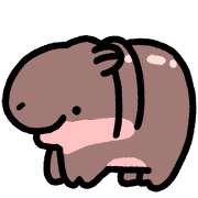 อิโมจิไลน์ little Hippo pig emoji