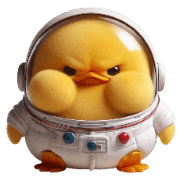 อิโมจิไลน์ Little Chubby Duck Astronaut