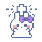 อิโมจิไลน์ Purple ribbon rabbit emoji 5