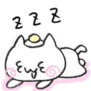 อิโมจิไลน์ Fried egg cat Emoji 04