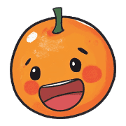 อิโมจิไลน์ Cute Pop Orange Emojis