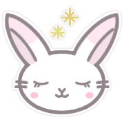 อิโมจิไลน์ Cute everyday emoji without text Rabbit