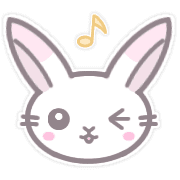 อิโมจิไลน์ Cute everyday emoji without text Rabbit