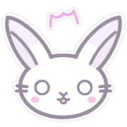 อิโมจิไลน์ Cute everyday emoji without text Rabbit