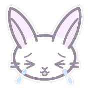 อิโมจิไลน์ Cute everyday emoji without text Rabbit