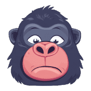 อิโมจิไลน์ Pop Gorilla Face Emojis 01