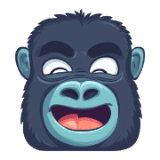 อิโมจิไลน์ Pop Gorilla Face Emojis 01