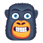 อิโมจิไลน์ Pop Gorilla Face Emojis 01