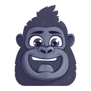 อิโมจิไลน์ Pop Gorilla Face Emojis 01