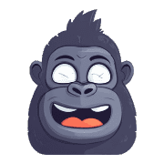 อิโมจิไลน์ Pop Gorilla Face Emojis 01