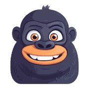 อิโมจิไลน์ Pop Gorilla Face Emojis 01