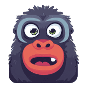 อิโมจิไลน์ Pop Gorilla Face Emojis 02