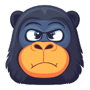 อิโมจิไลน์ Pop Gorilla Face Emojis 02