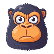 อิโมจิไลน์ Pop Gorilla Face Emojis 02