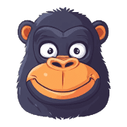 อิโมจิไลน์ Pop Gorilla Face Emojis 02