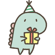 อิโมจิไลน์ Cute Dinosaurs -Celebration2[Emoji]-