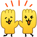 (raising hands)