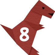 อิโมจิไลน์ Origami Connected Dinosaurs Alphabet