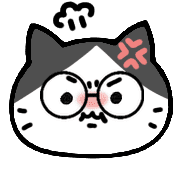 อิโมจิไลน์ Gray and white cat with glasses Emoji