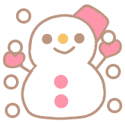 อิโมจิไลน์ Soft pastelcolored emoji Winter Story