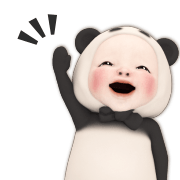 Panda Towel อิโมจิแอนิเมชัน รูปที่ 8