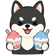 Kawaii Kuroshiba & Akashiba Summer Art