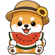 Kawaii Kuroshiba & Akashiba Summer Art รูปที่ 5