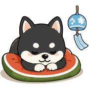 Kawaii Kuroshiba & Akashiba Summer Art รูปที่ 12