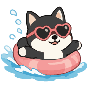 Kawaii Kuroshiba & Akashiba Summer Art รูปที่ 16