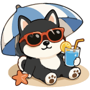 Kawaii Kuroshiba & Akashiba Summer Art รูปที่ 20