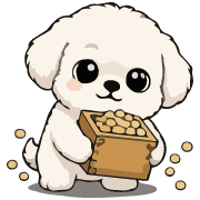 Fluffy White Maltipoo Holiday Dog Emoji รูปที่ 6