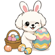 Fluffy White Maltipoo Holiday Dog Emoji รูปที่ 13