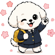 Fluffy White Maltipoo Holiday Dog Emoji รูปที่ 14